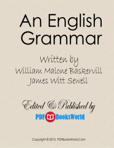 An English Grammar - For The Use Of High School, Academy, And College Classes